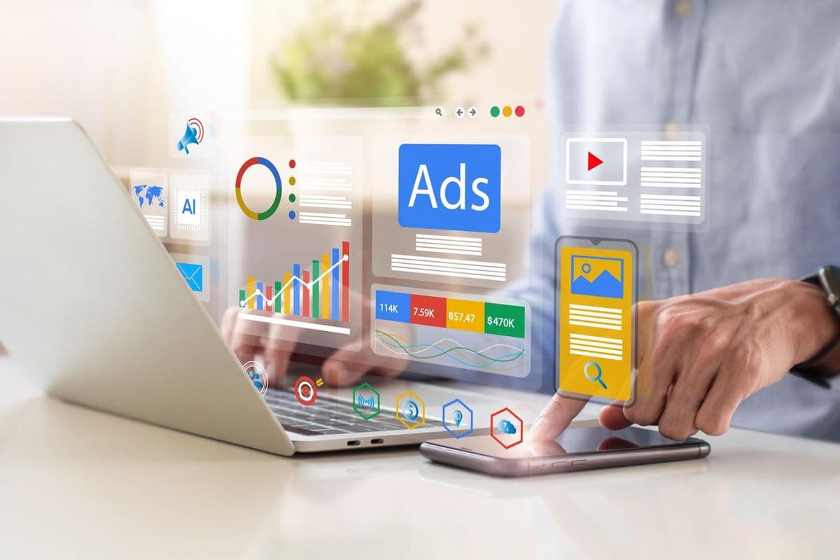 Google Ads and Meta Ads performance dashboard